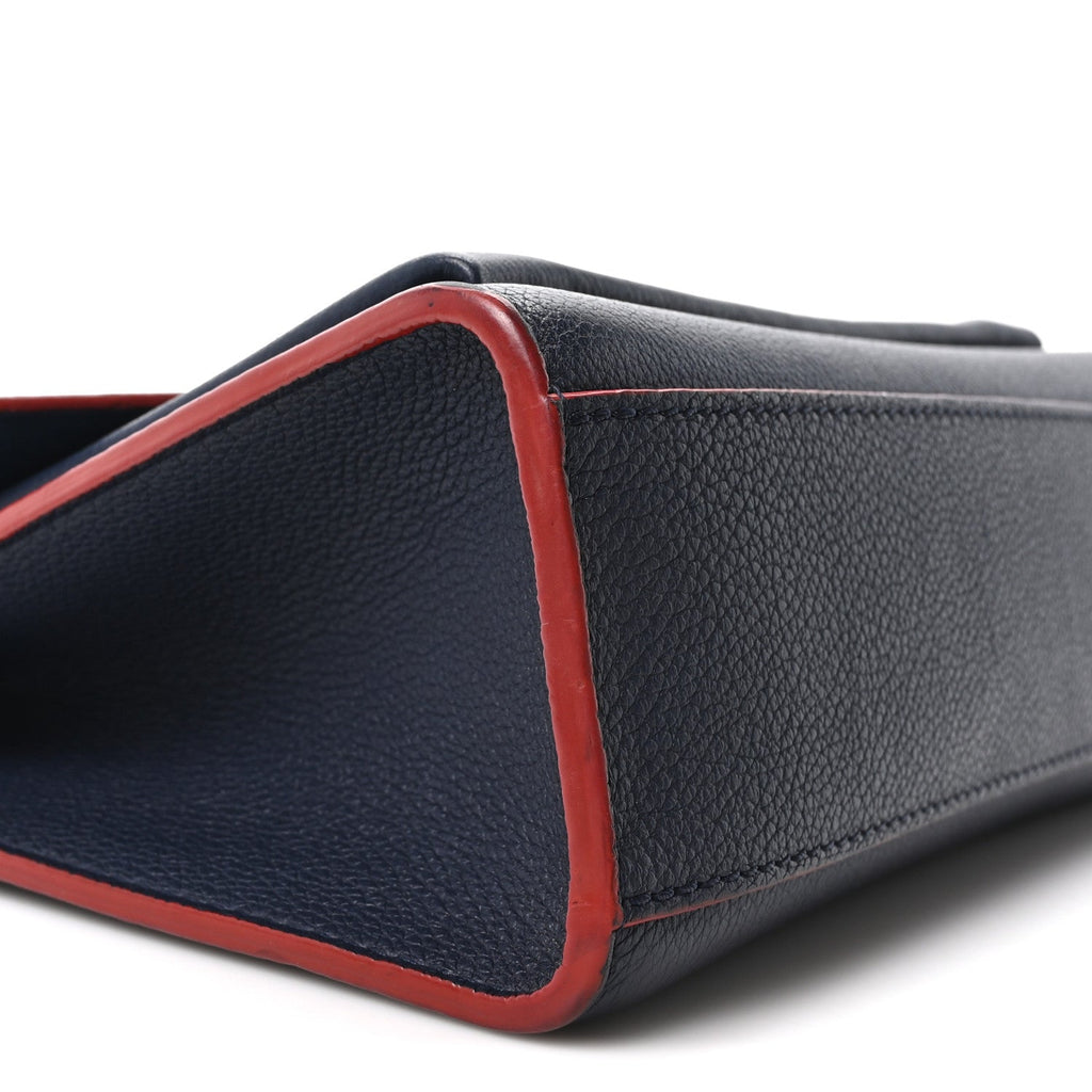 Soft Calfskin My Lockme Chain Bag BB Marine Rouge