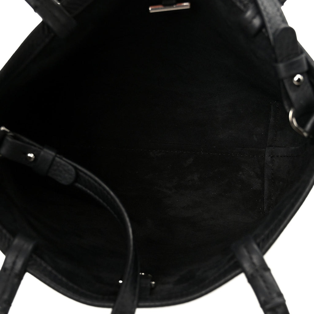 Grained Calfskin Small Park Tote Black