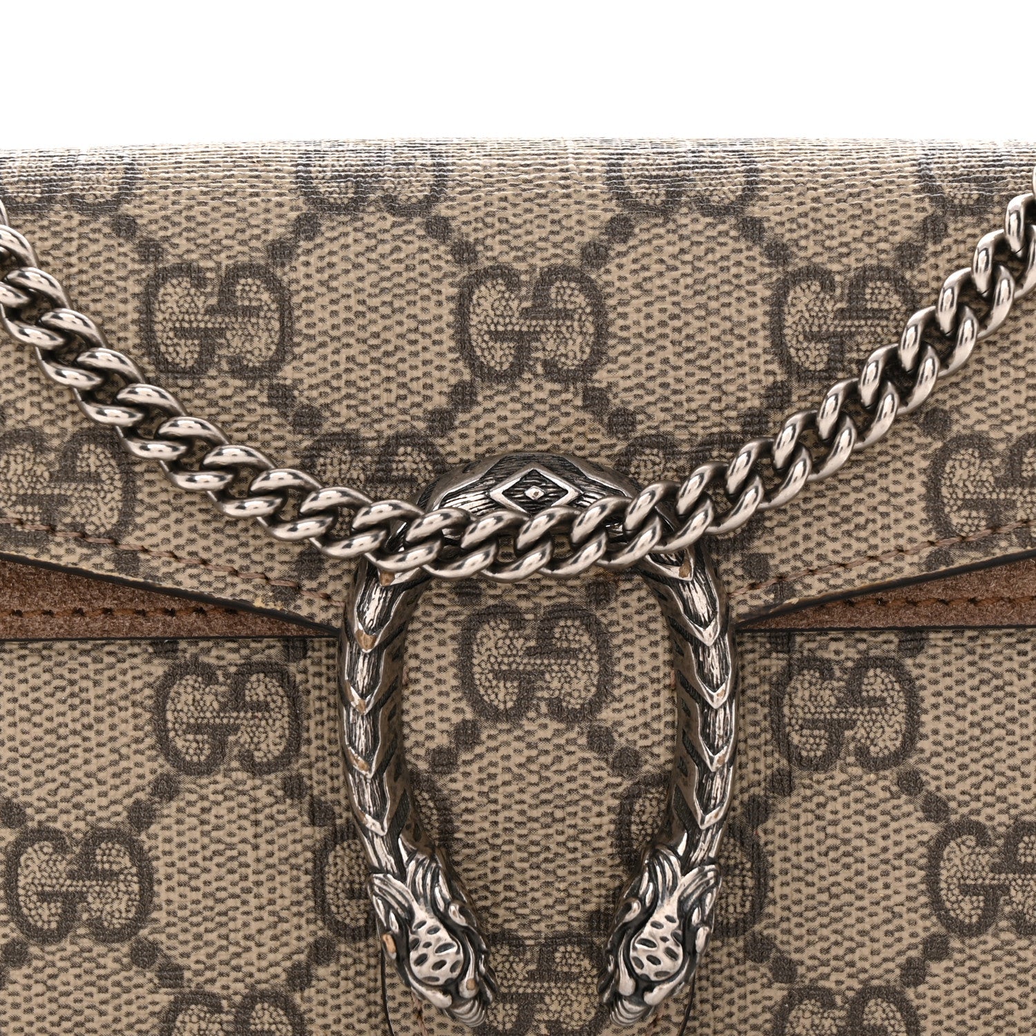GG Supreme Monogram Super Mini Dionysus Shoulder Bag Taupe