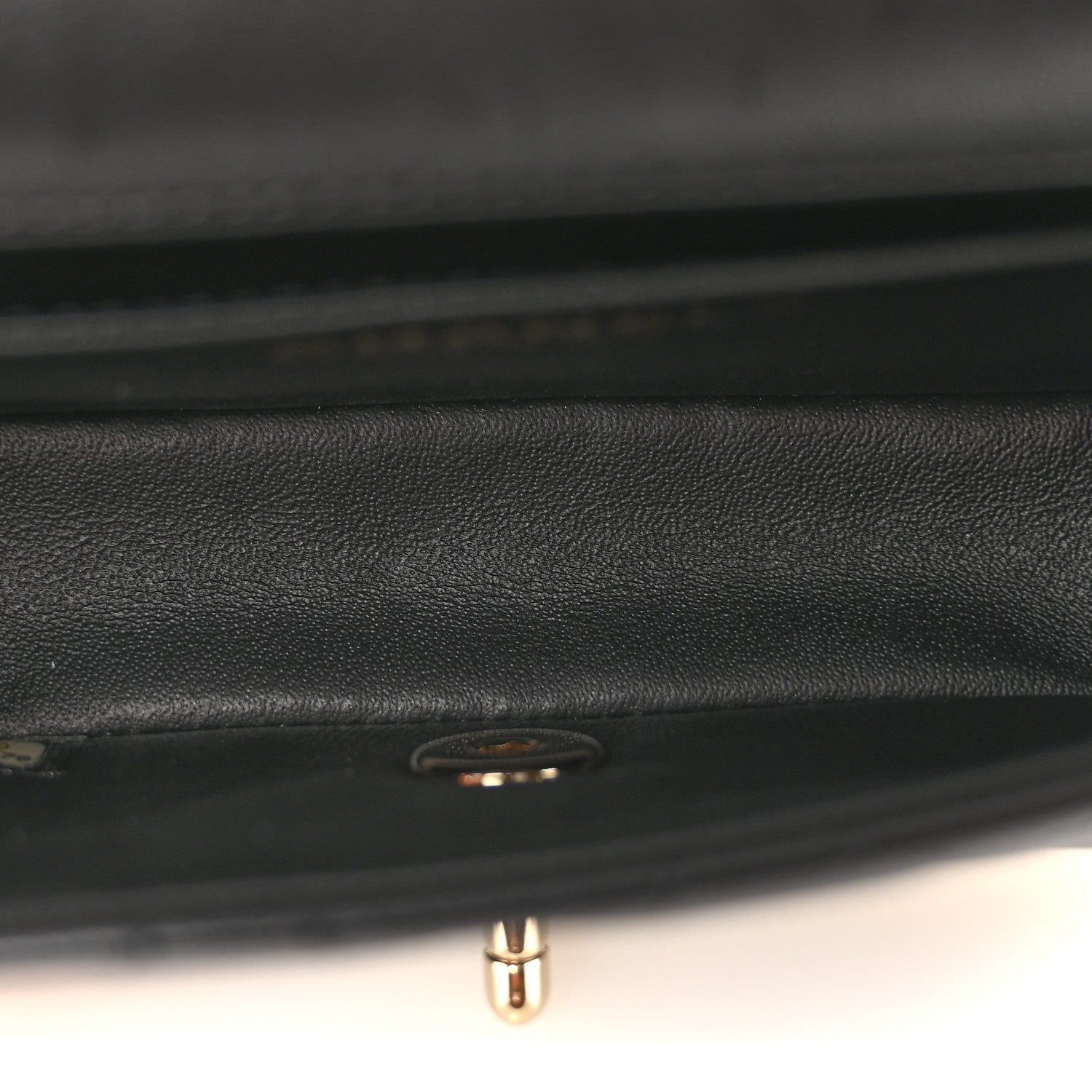 Lambskin Quilted Extra Mini V For Victory Flap Black