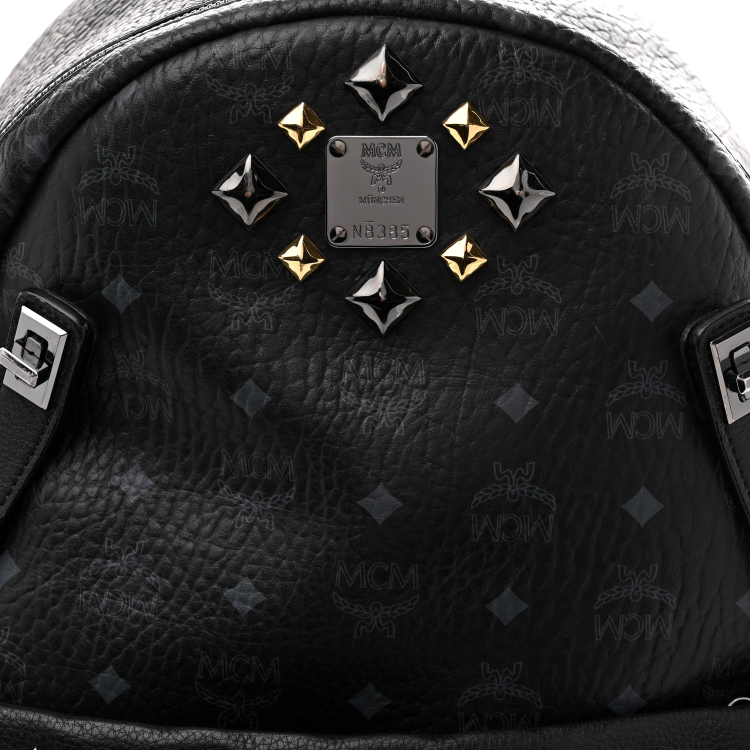 Visetos Studded Medium Dual Stark Backpack Black
