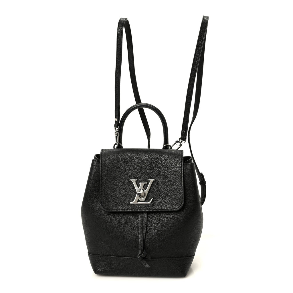 Calfskin Lockme Mini Backpack Black