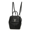 Calfskin Lockme Mini Backpack Black