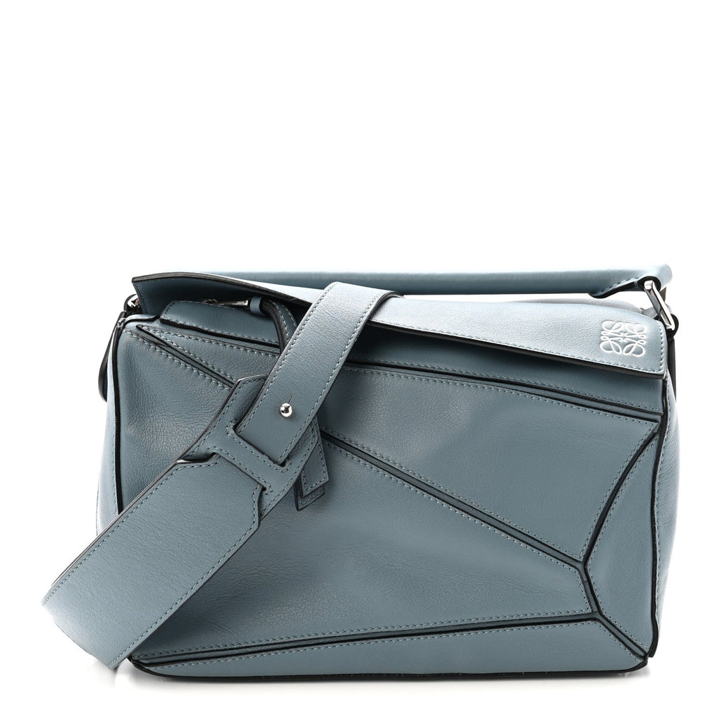 Calfskin Small Puzzle Bag Stone Blue