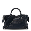 Agneau Giant 12 Silver Hardware City Bleu Obscur