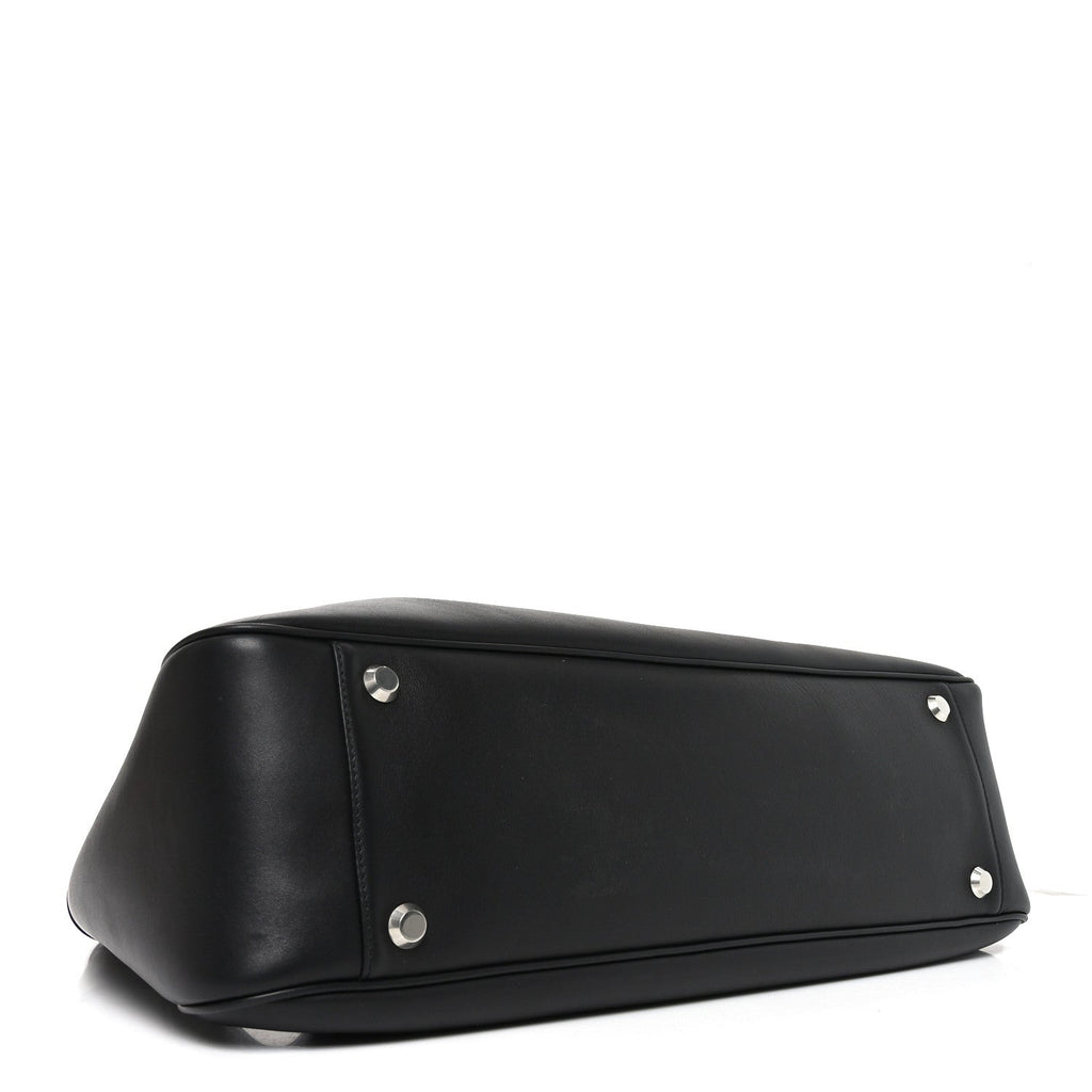 Smooth Calfskin Medium Bel Air Shoulder Bag Black