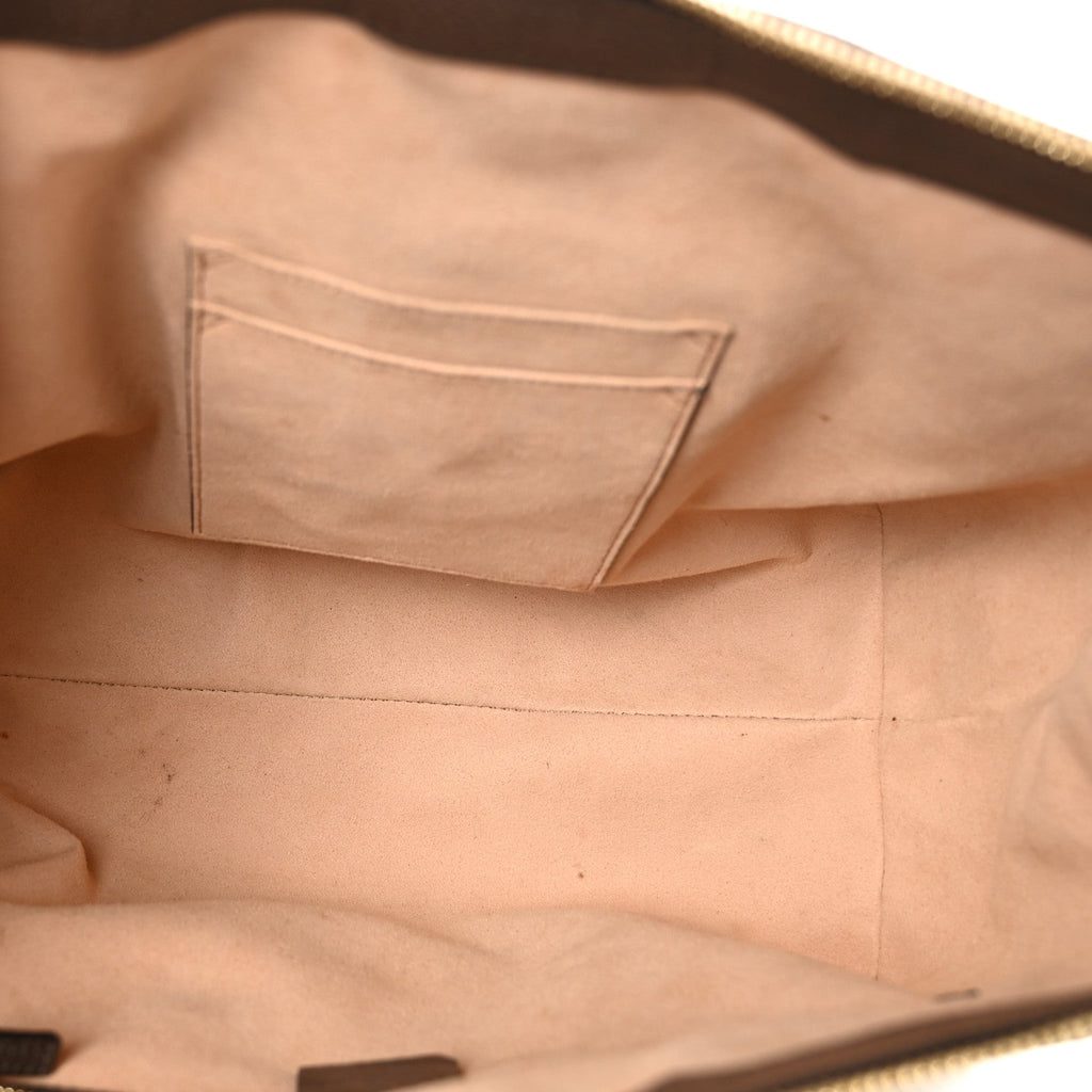 GG Supreme Monogram Web Medium Ophidia Tote Bag Brown