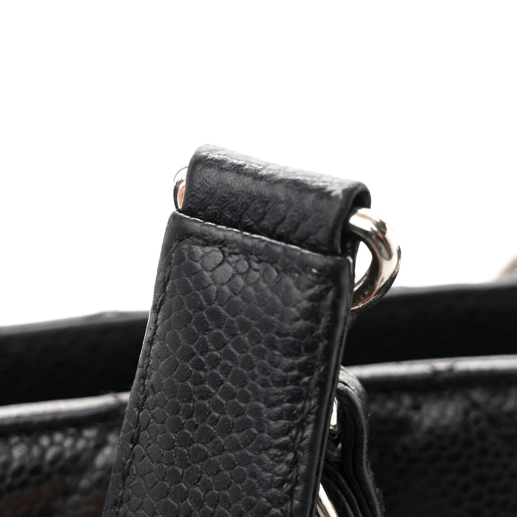 Caviar Quilted Grand Shopping Tote GST Black