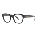 Alexander McQueen Eyeglasses Square Full Rim, Shiny Black Frame and Clear Demo Lens Lens AM0306O001