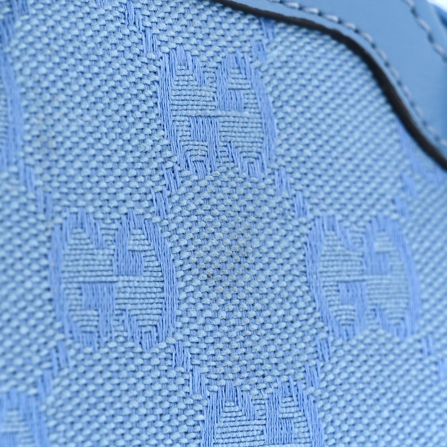 Calfskin Monogram Mini Moon Side Shoulder Bag Blue