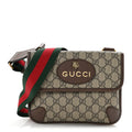 GG Supreme Monogram Web Small Neo Vintage Double Flap Messenger Bag Beige New Acero