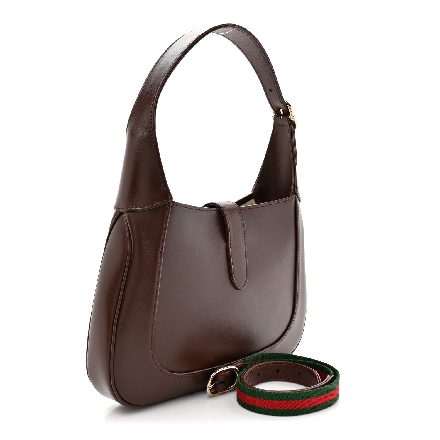 Ancora Calfskin Small Jackie Shoulder Bag Sweet Chestnut