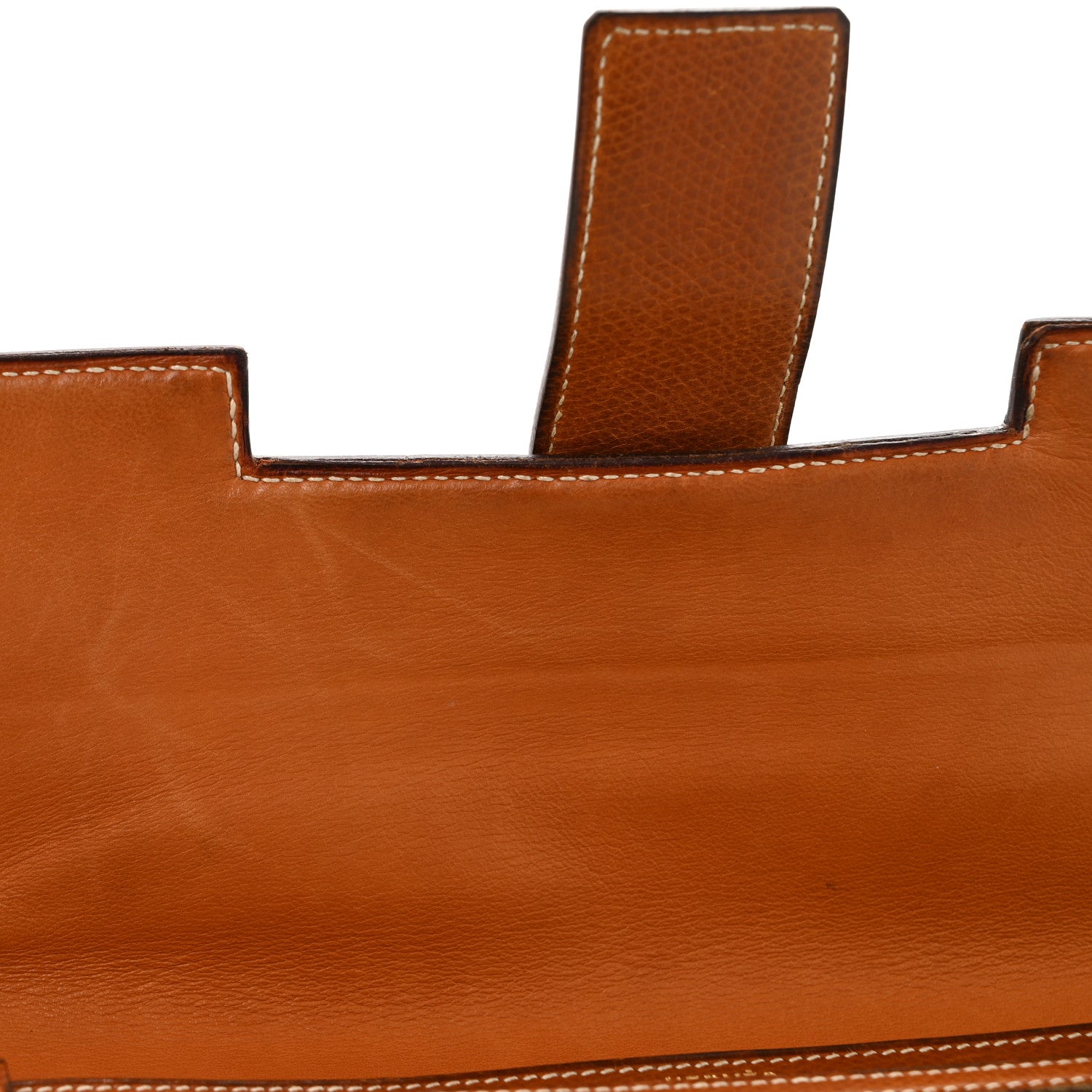 Canvas Courchevel Medor Clutch Gold Brown