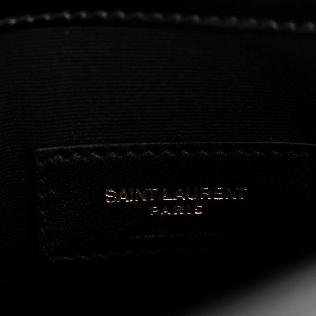 Smooth Shiny Calfskin Monogram Uptown Pouch Black