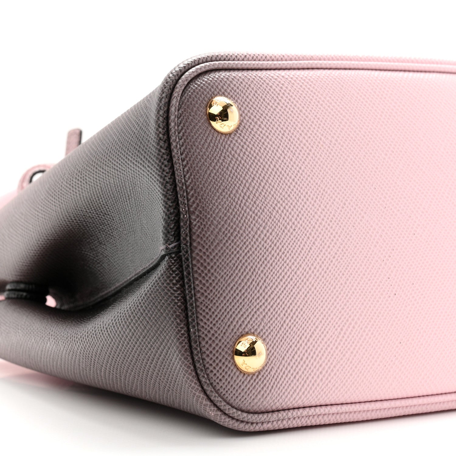 Saffiano Cuir Mini Double Bag Alabastro