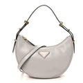 Soft Calfskin Arque Shoulder Bag Granito