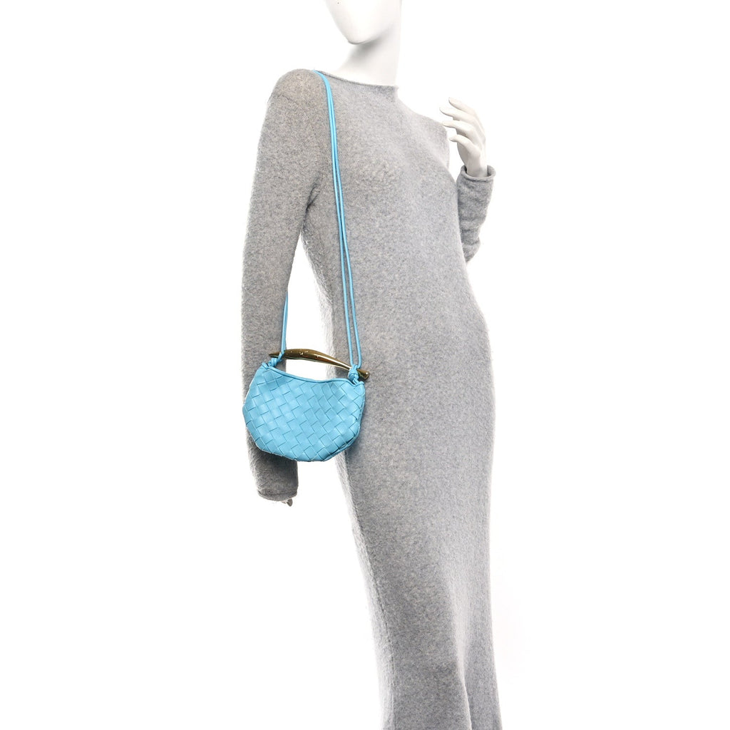 Nappa Intrecciato Mini Sardine Bag Turquoise