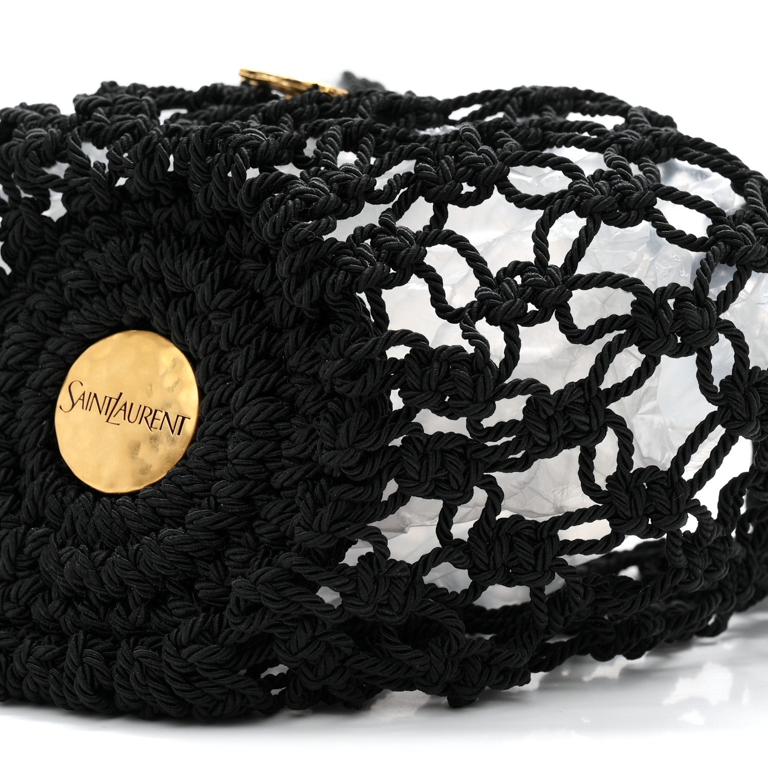 Crochet Small Shopping Bag Black