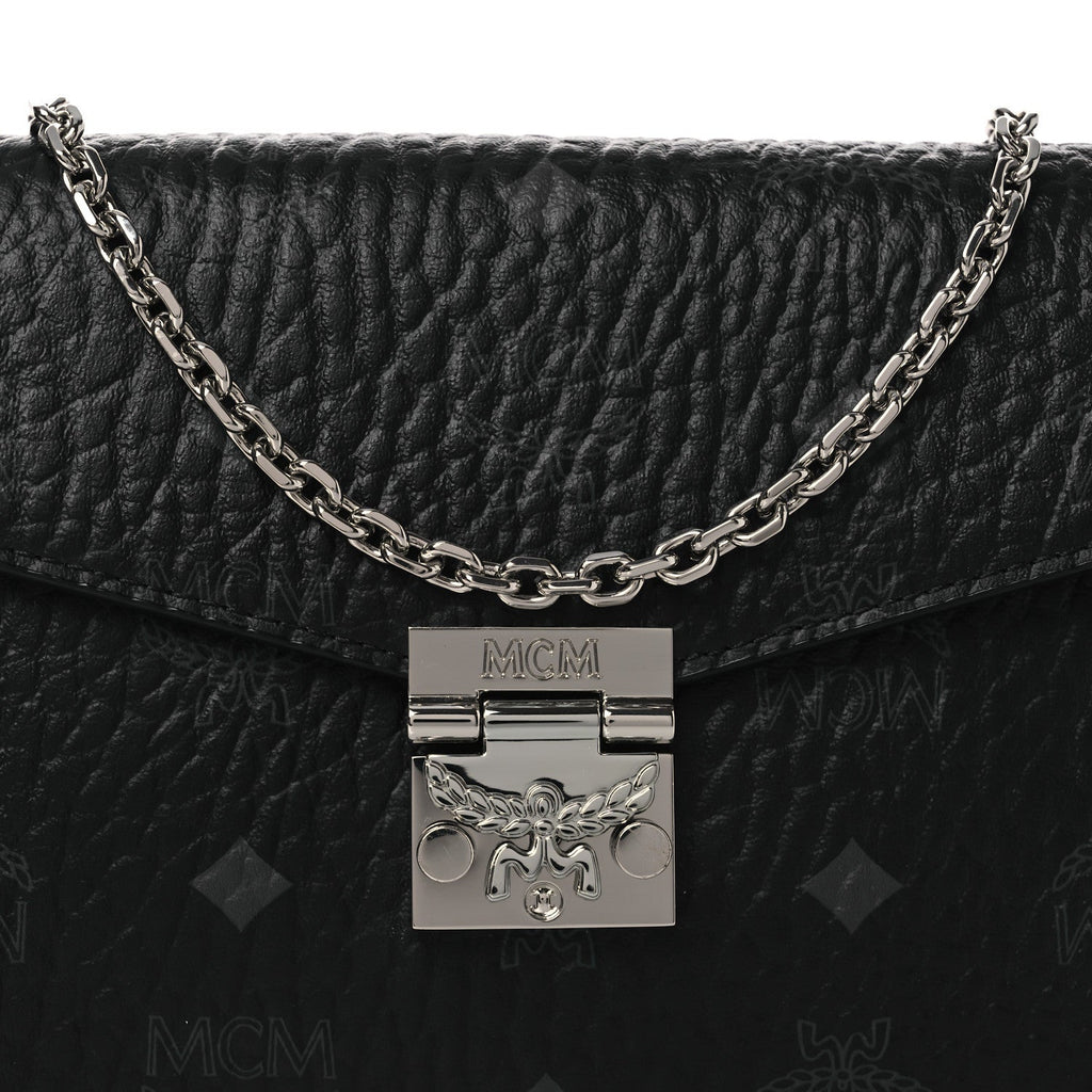 Visetos Medium Patricia Wallet On Chain Black