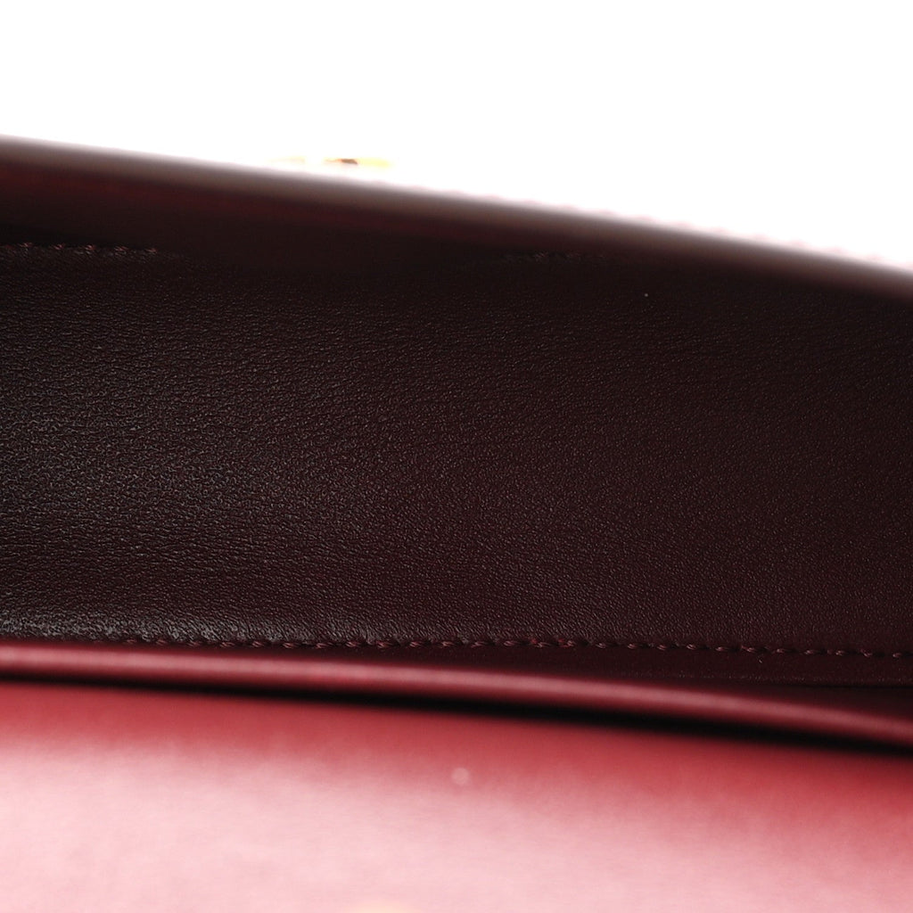 Shiny Calfskin Teen Lola Bag Light Burgundy