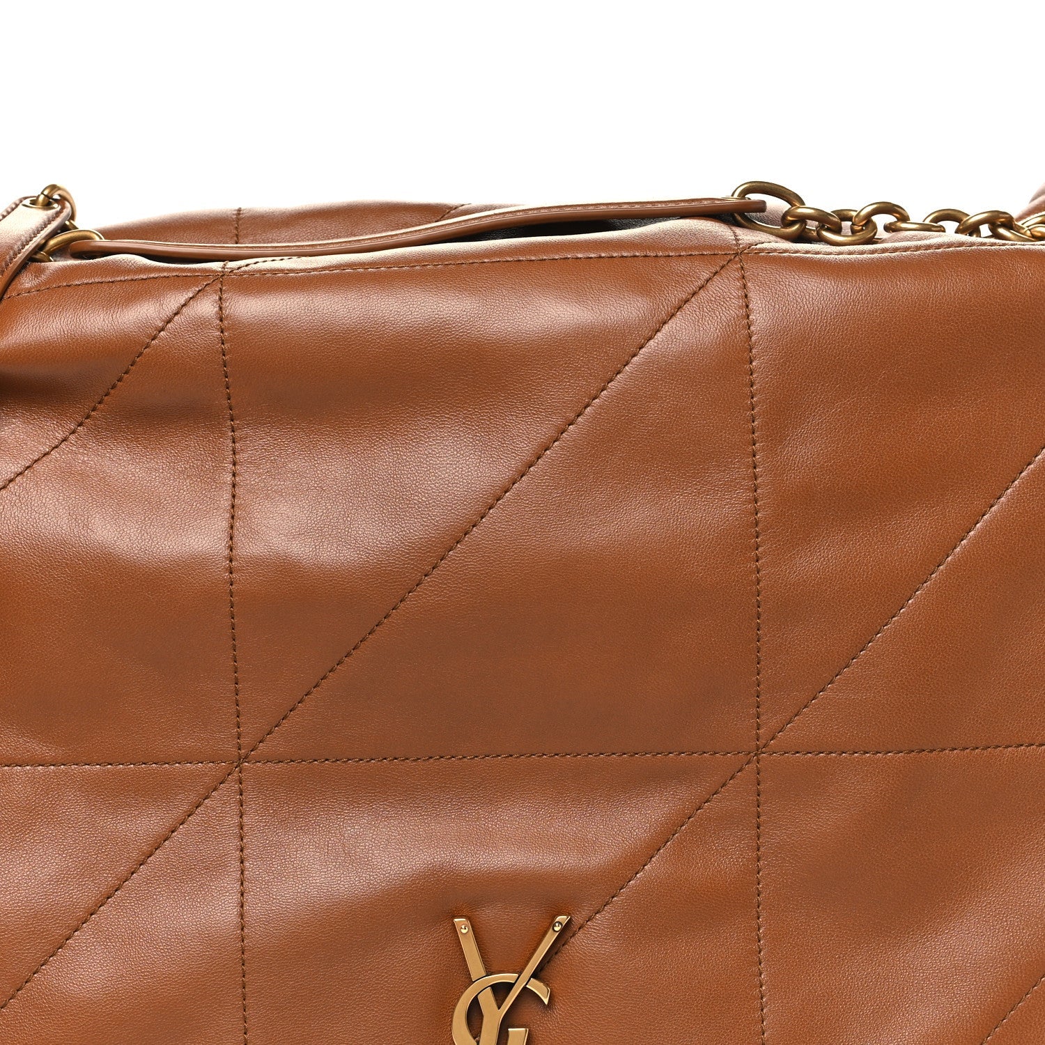 Lambskin Matelasse Monogram Large Jamie 4.3 Light Fox