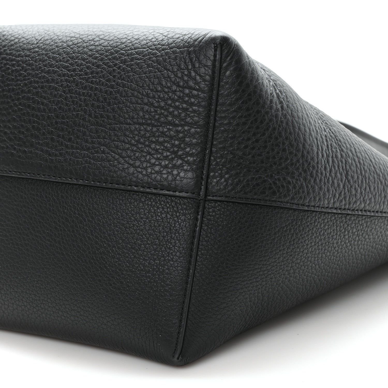 Grained Calfskin Medium N/S Park Tote Black