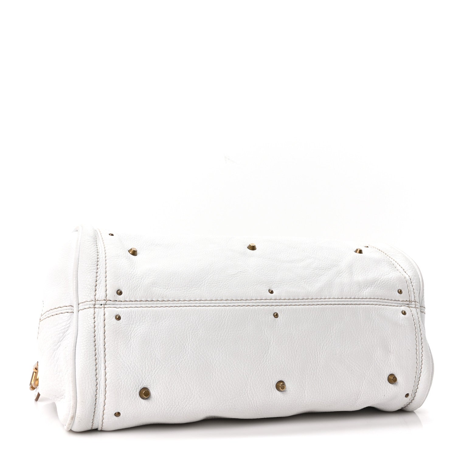 Calfskin Medium Paddington Satchel White