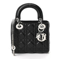 Lambskin Cannage Mini Lady Dior Black