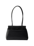 Prada Women Prada Passage Medium Leather Bag With Re-Nylon Flap