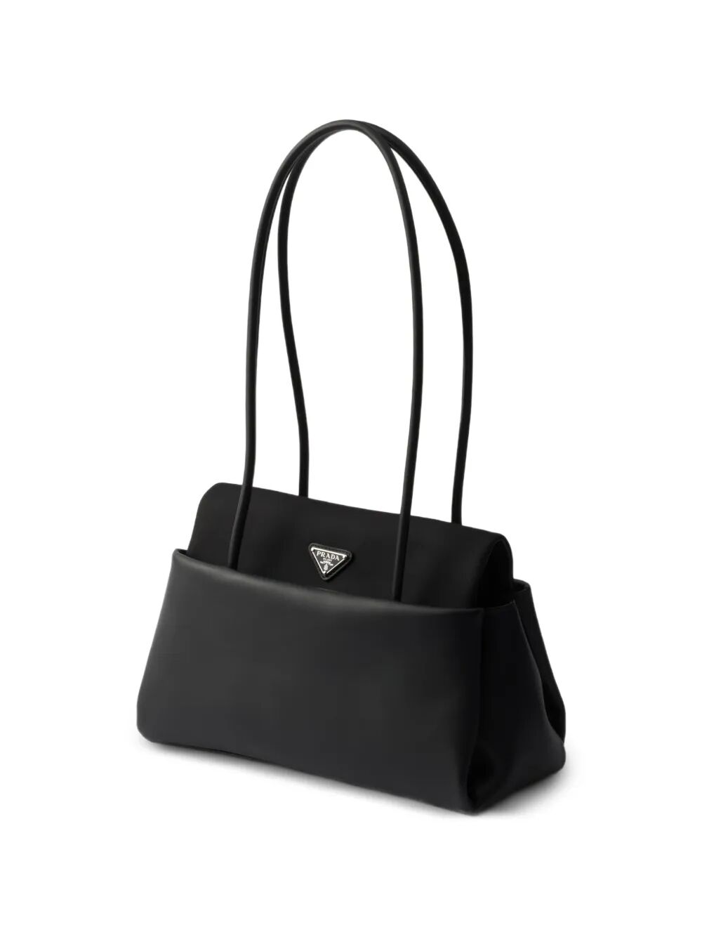 Prada Women Prada Passage Medium Leather Bag With Re-Nylon Flap