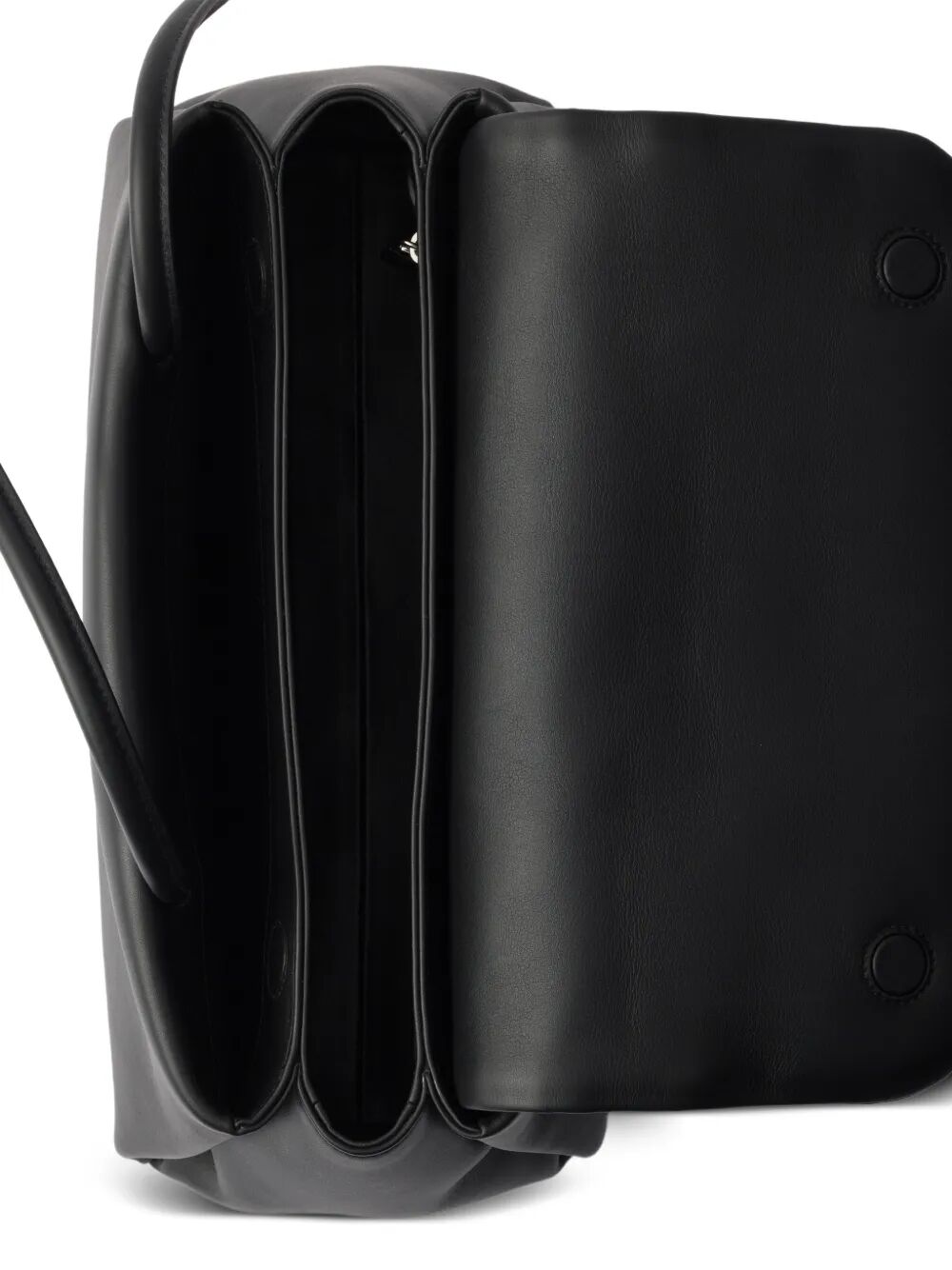 Prada Women Prada Passage Medium Leather Bag With Re-Nylon Flap