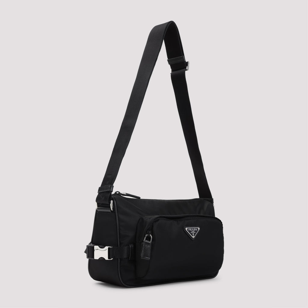 Prada Re-Nylon And Leather Shoulder Bag Men