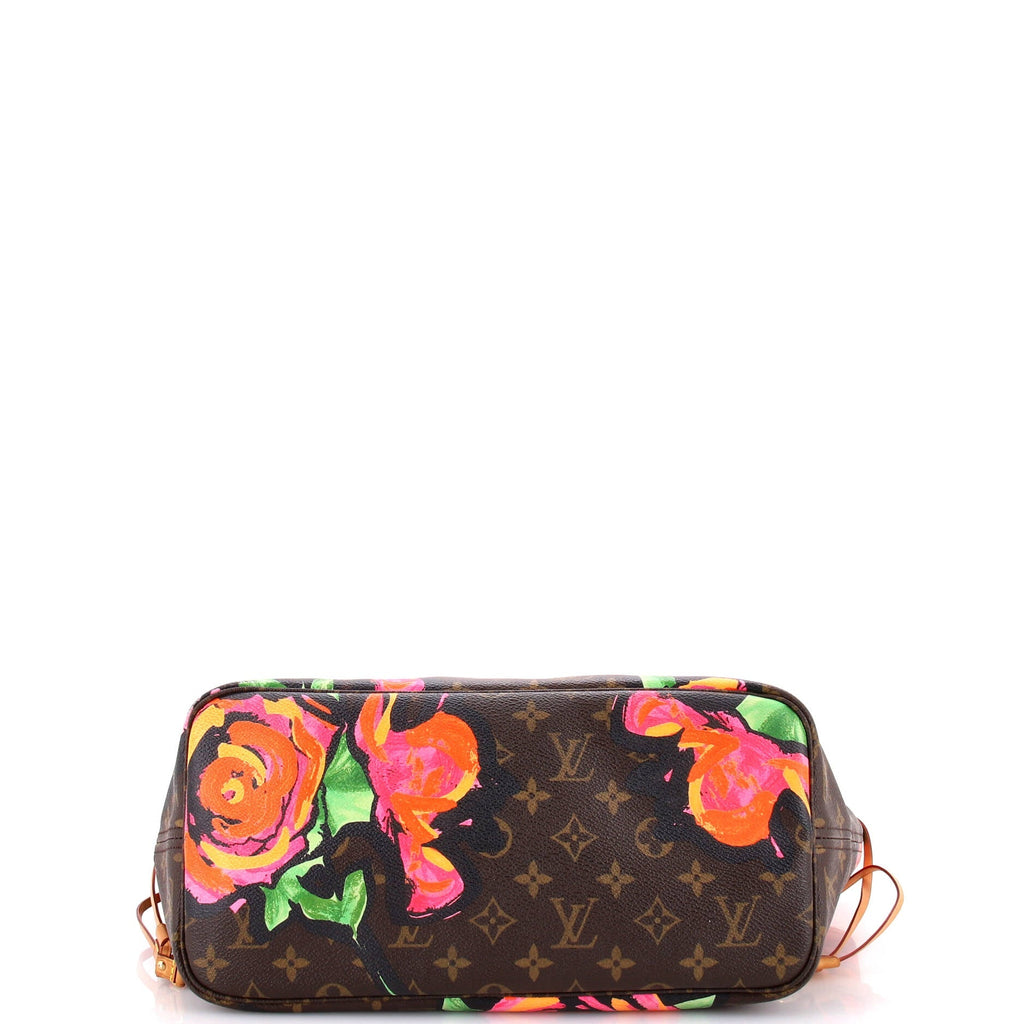 Louis Vuitton Neverfull Tote Limited Edition Monogram Roses MM