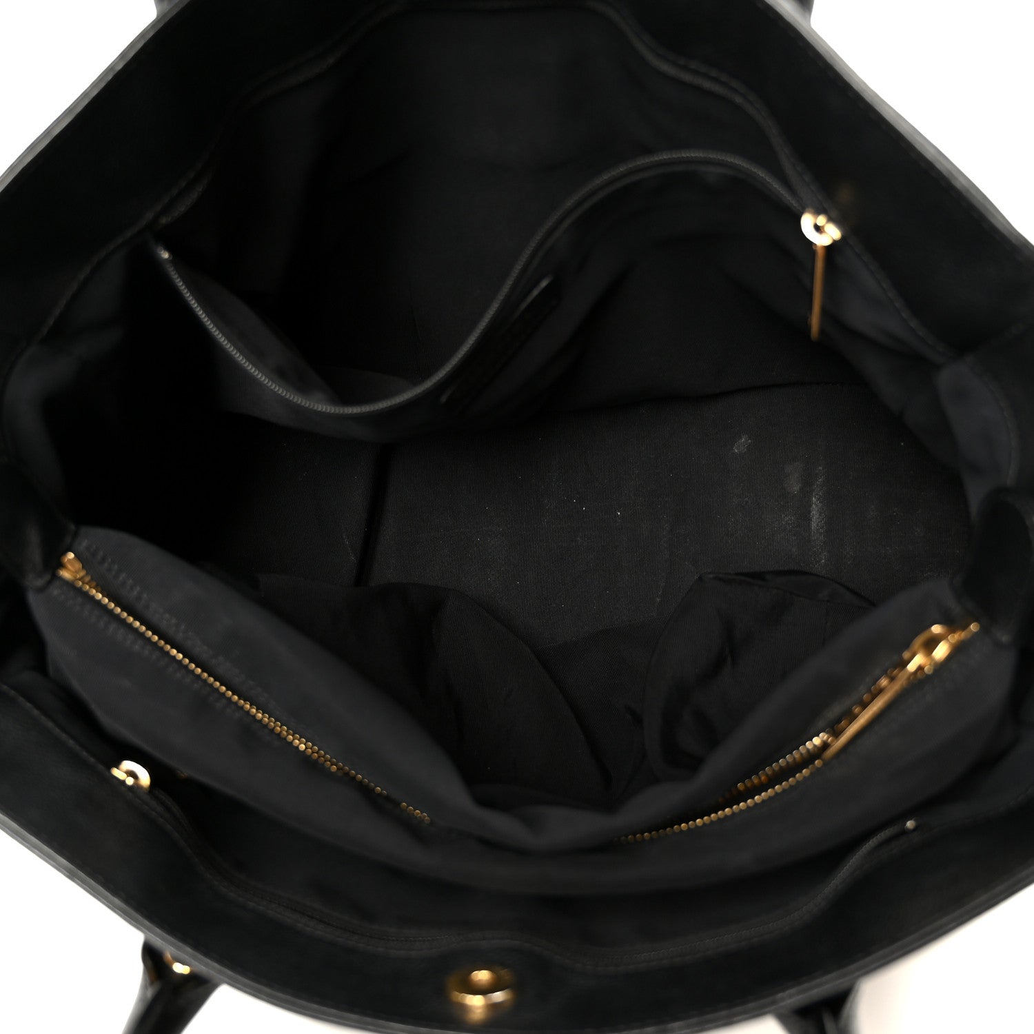 Calfskin Cerf Executive Shopper Tote Black