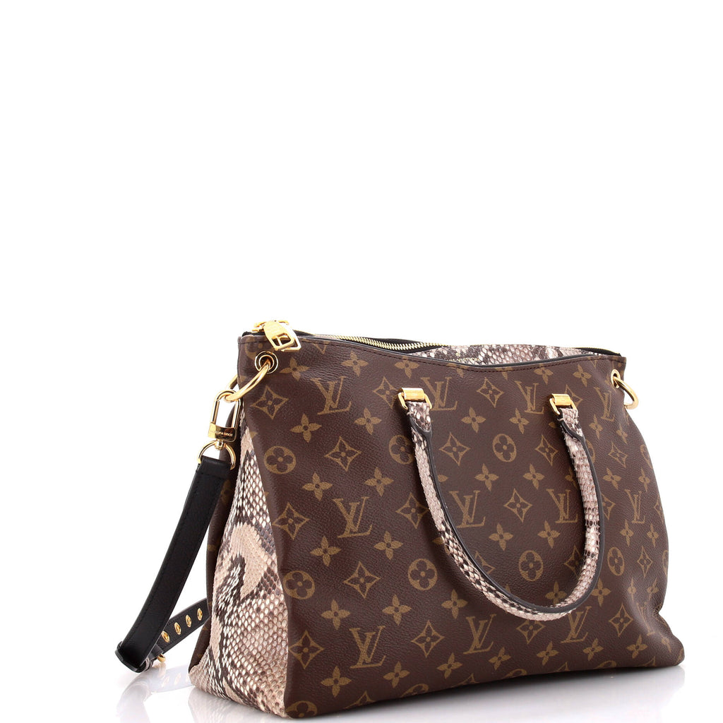 Louis Vuitton Pallas Tote Monogram Canvas with Python