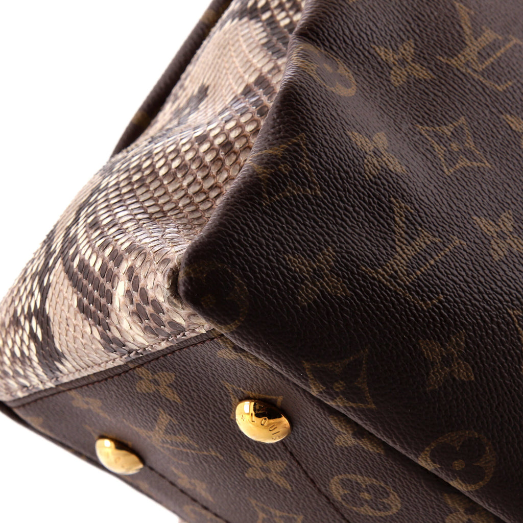 Louis Vuitton Pallas Tote Monogram Canvas with Python