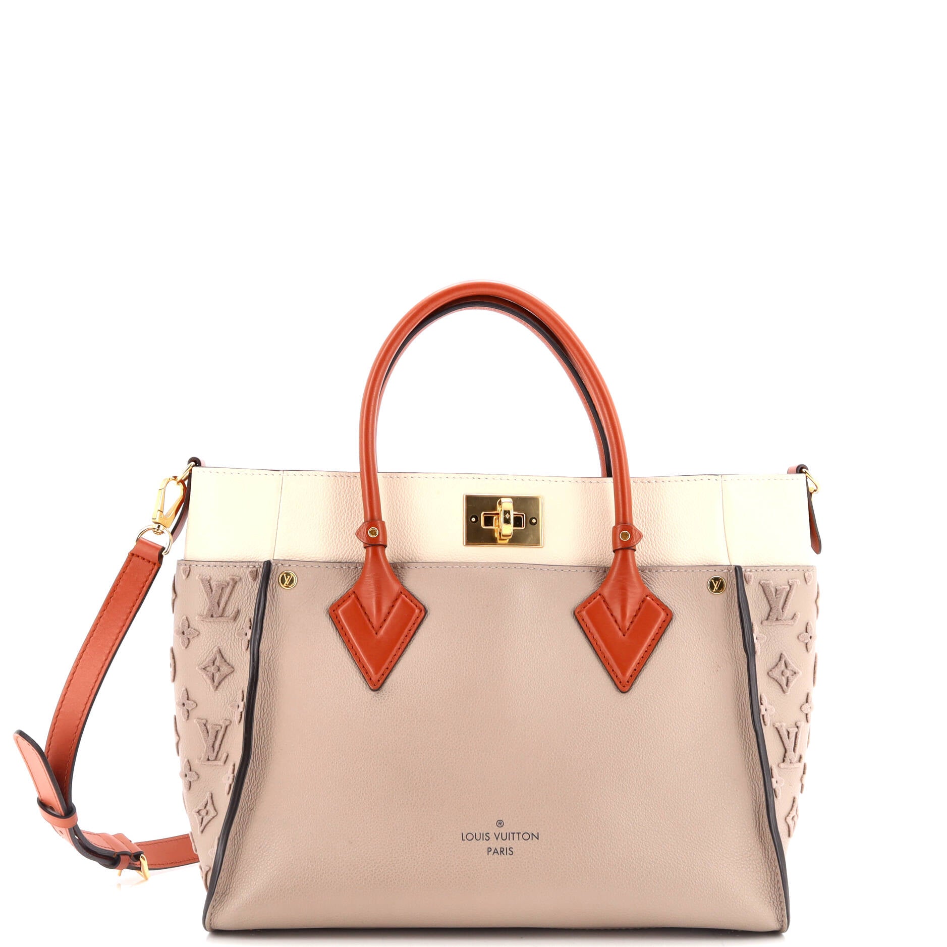 Louis Vuitton On My Side Tote Monogram Tuffetage Leather MM