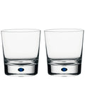 Kosta Boda Orrefors Intermezzo Blue Set Of 2 Double Old Fashioned Glasses No Color
