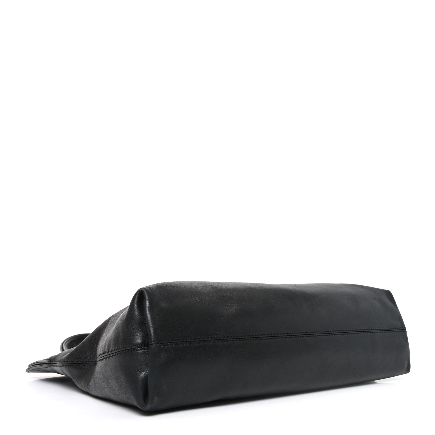Calfskin Embossed CC Shoulder Bag Black