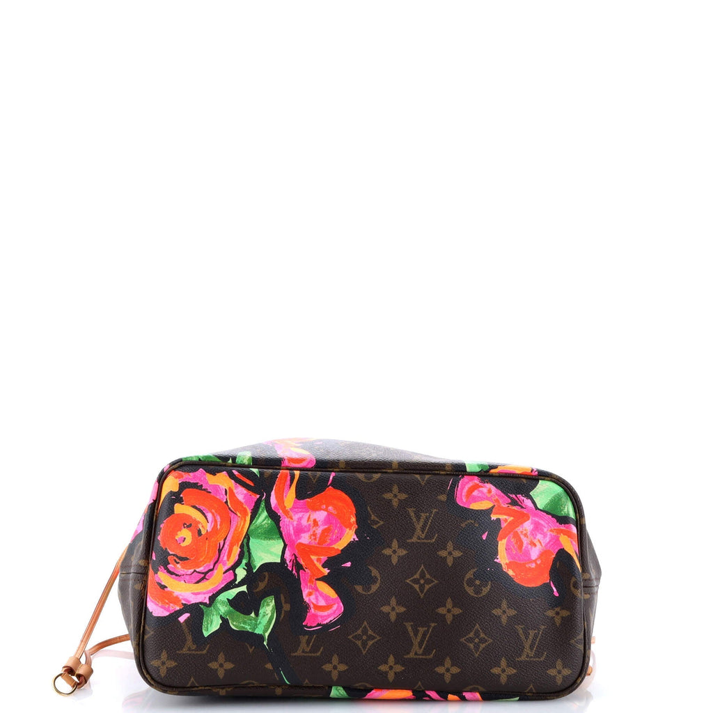 Louis Vuitton Neverfull Tote Limited Edition Monogram Roses MM