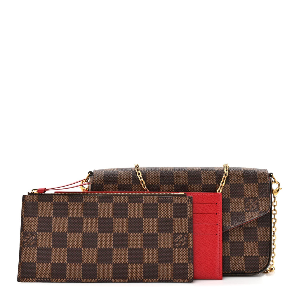 Damier Ebene Pochette Felicie Chain Wallet