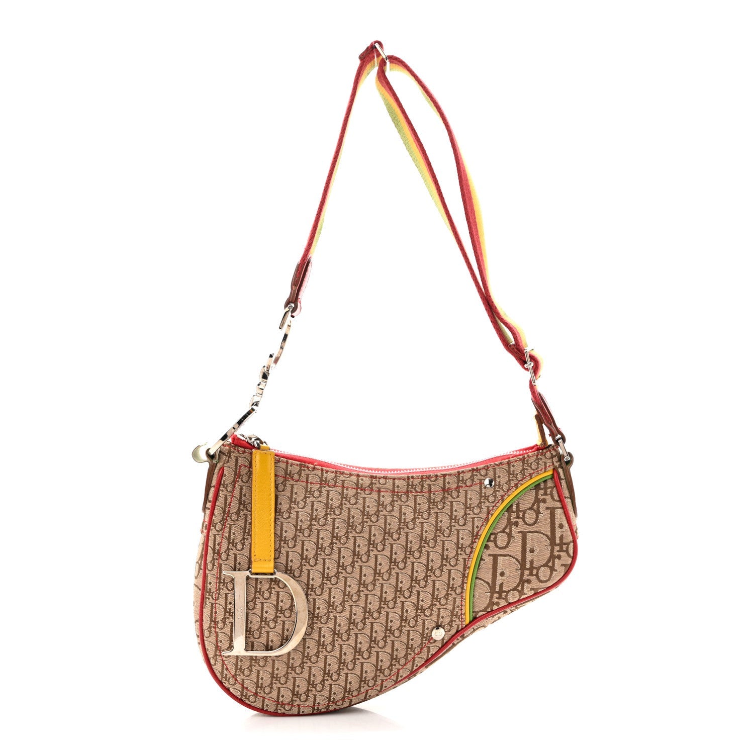 Monogram Rasta Saddle Pochette Beige