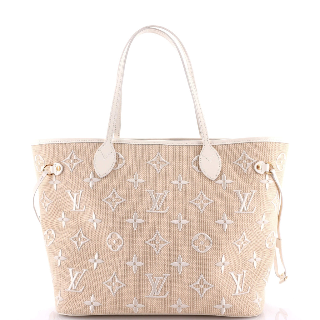 Louis Vuitton Neverfull NM Tote Monogram Giant Embroidered Cotton MM