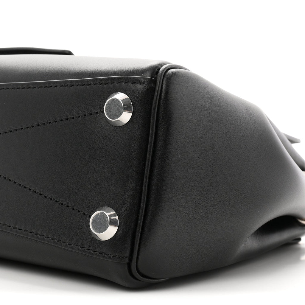 Smooth Calfskin Mini Bel Air Carry All Bag Black