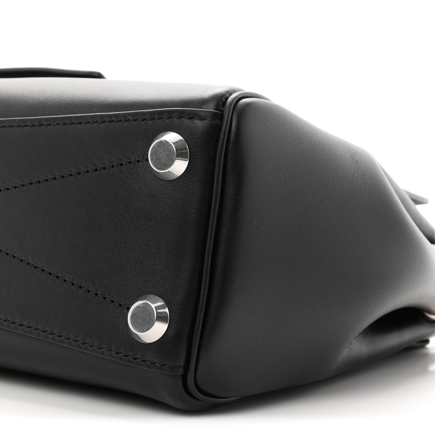Smooth Calfskin Mini Bel Air Carry All Bag Black