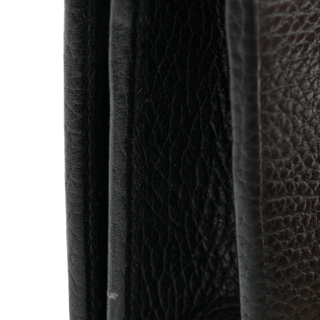 Calfskin Mini GG Marmont Chain Wallet Black