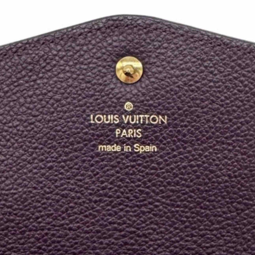 LOUIS VUITTON Monogram Empreinte Sarah Wallet Maroon