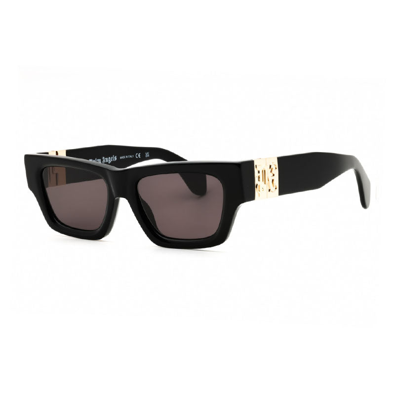 Palm Angels Sunglasses Square Full Rim, Black Frame and Dark Grey Lens PERI10JMAGNOLIA1007