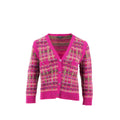 Chanel Size 36 Cropped Striped Cardigan Cashmere /Mohair Pink/Multicolour