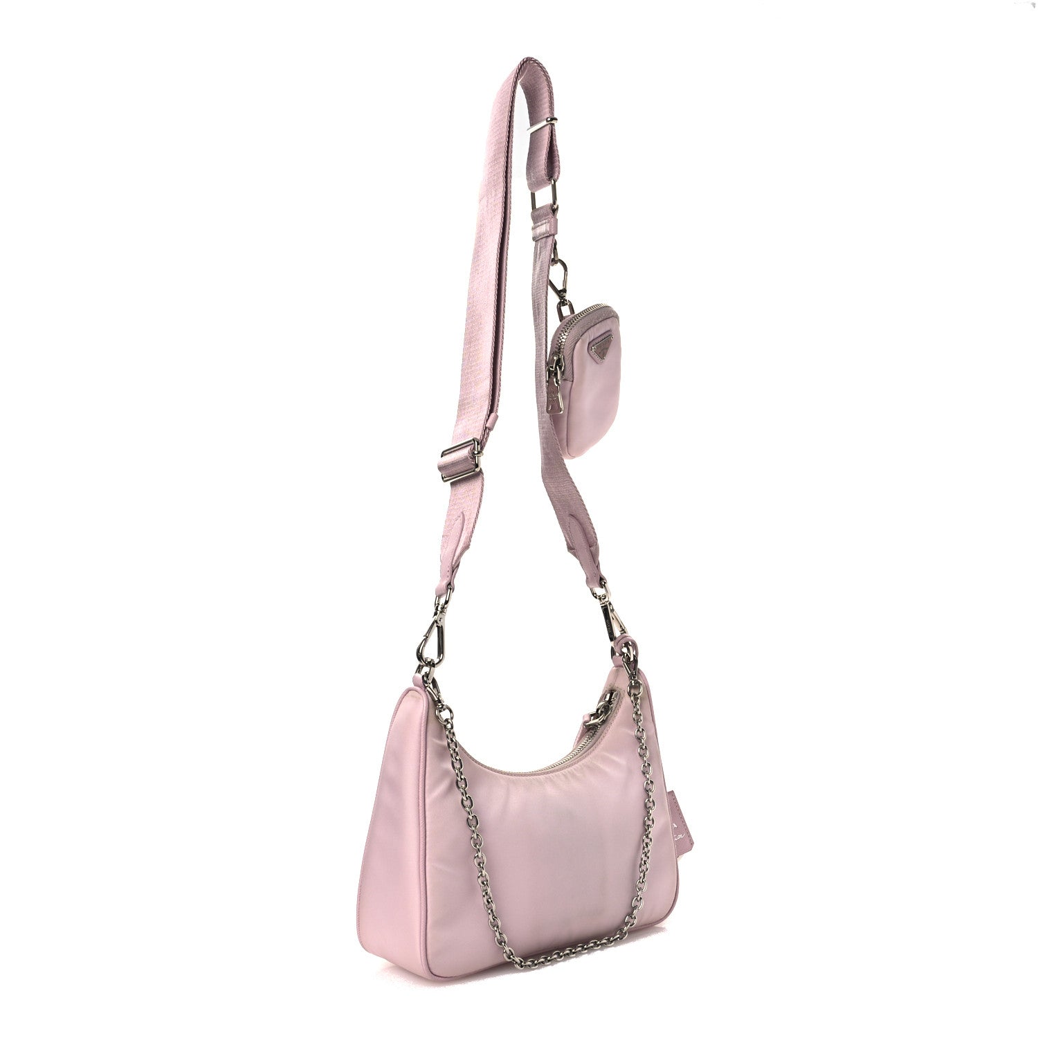 Nylon Re-Edition 2005 Shoulder Bag Alabastro